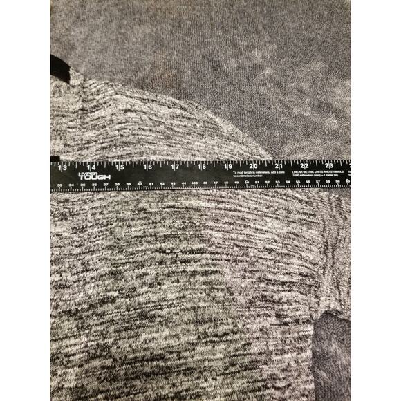 Loft Women's Sz Med‎ Petite Black/White Heathered Ribbed Open front Lightweight - Picture 7 of 9